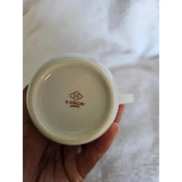 Otagiri Floral Tea Cup Coffee Mug Sheila Brown White Gold Trim Japan 4" Flowers - Picture 8 of 8